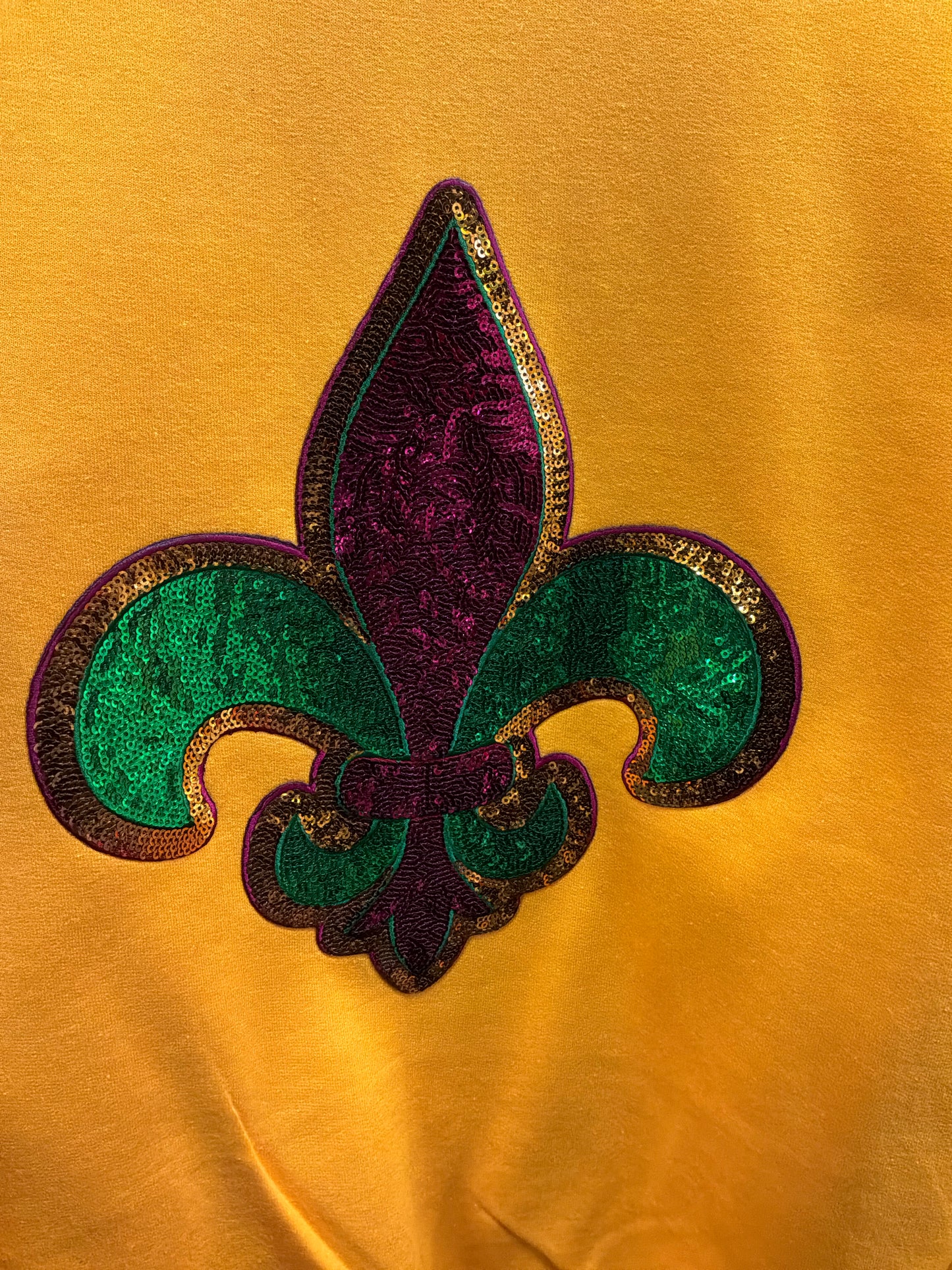 Mardi Gras Sequin Fleur de lis Patch