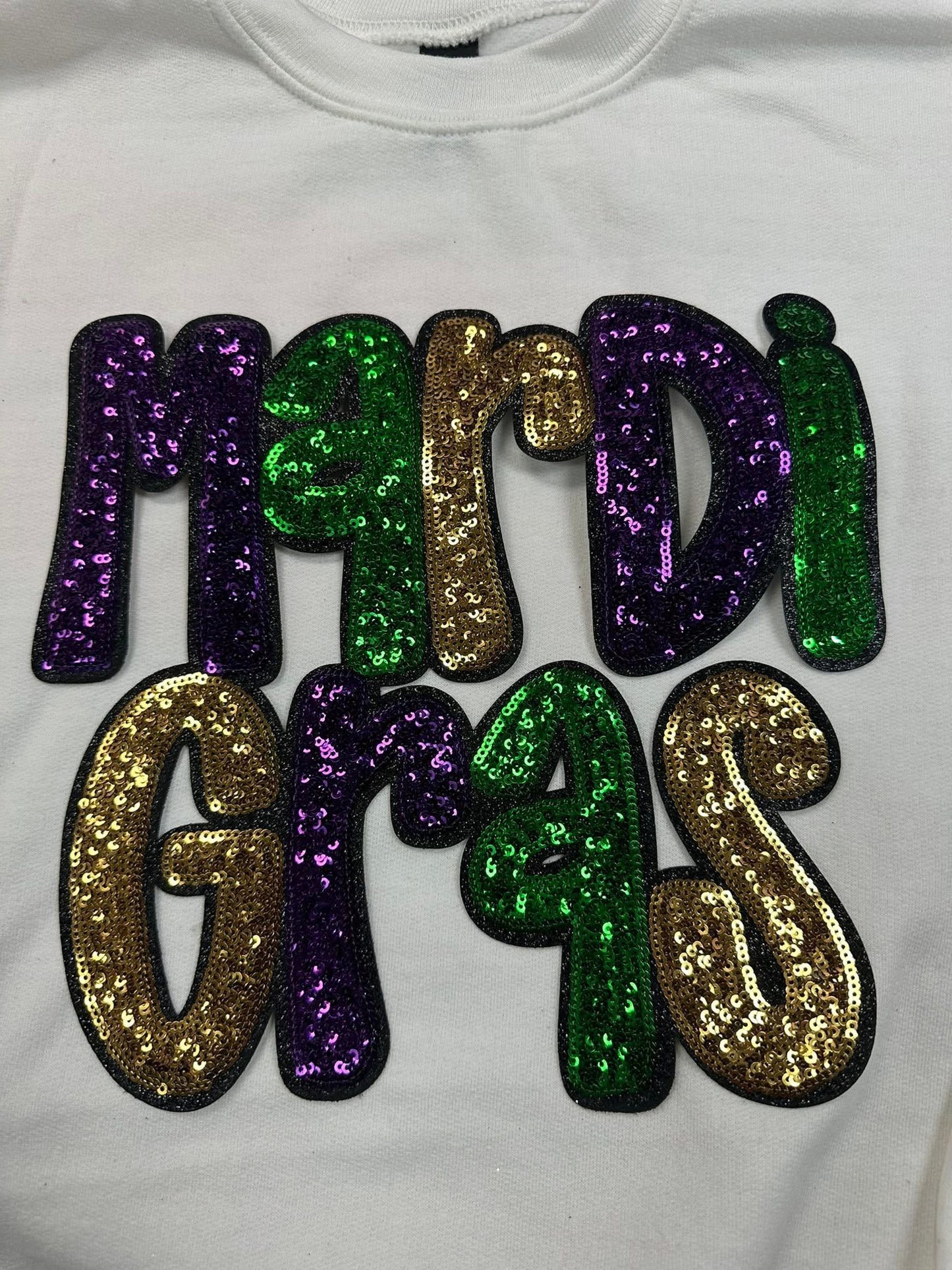 Mardi Gras Sequin Patch