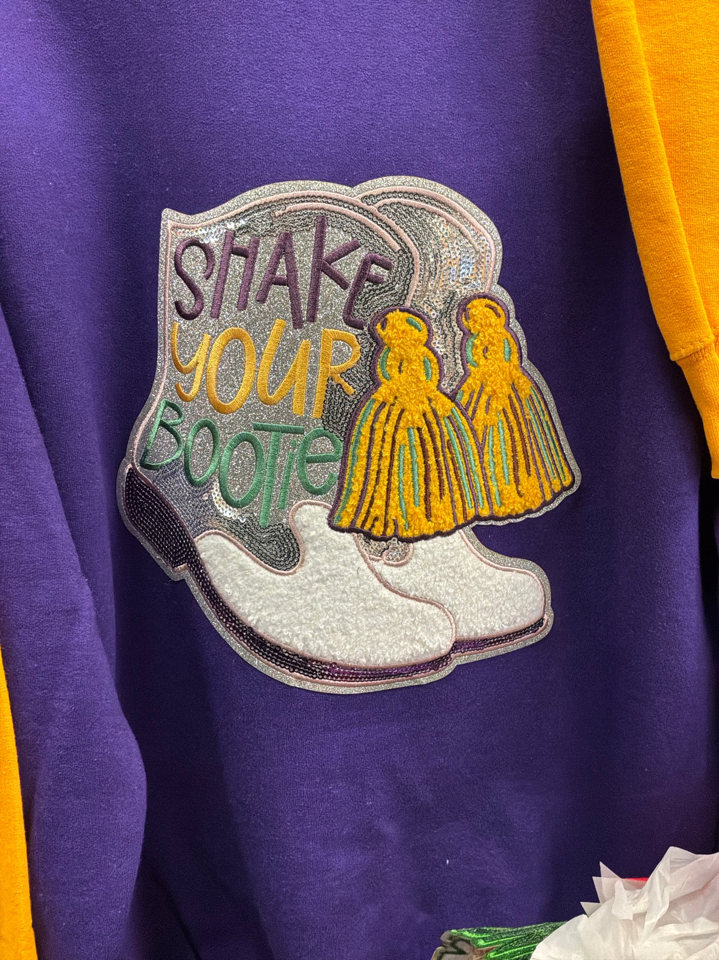 Shake your Bootie Patch (chenille bottom) FITS  Youth xsmall-adult sizes