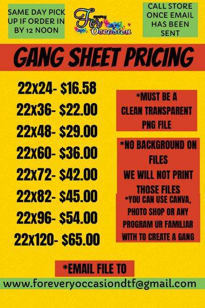Upload Your Premade DTF Gang Sheet