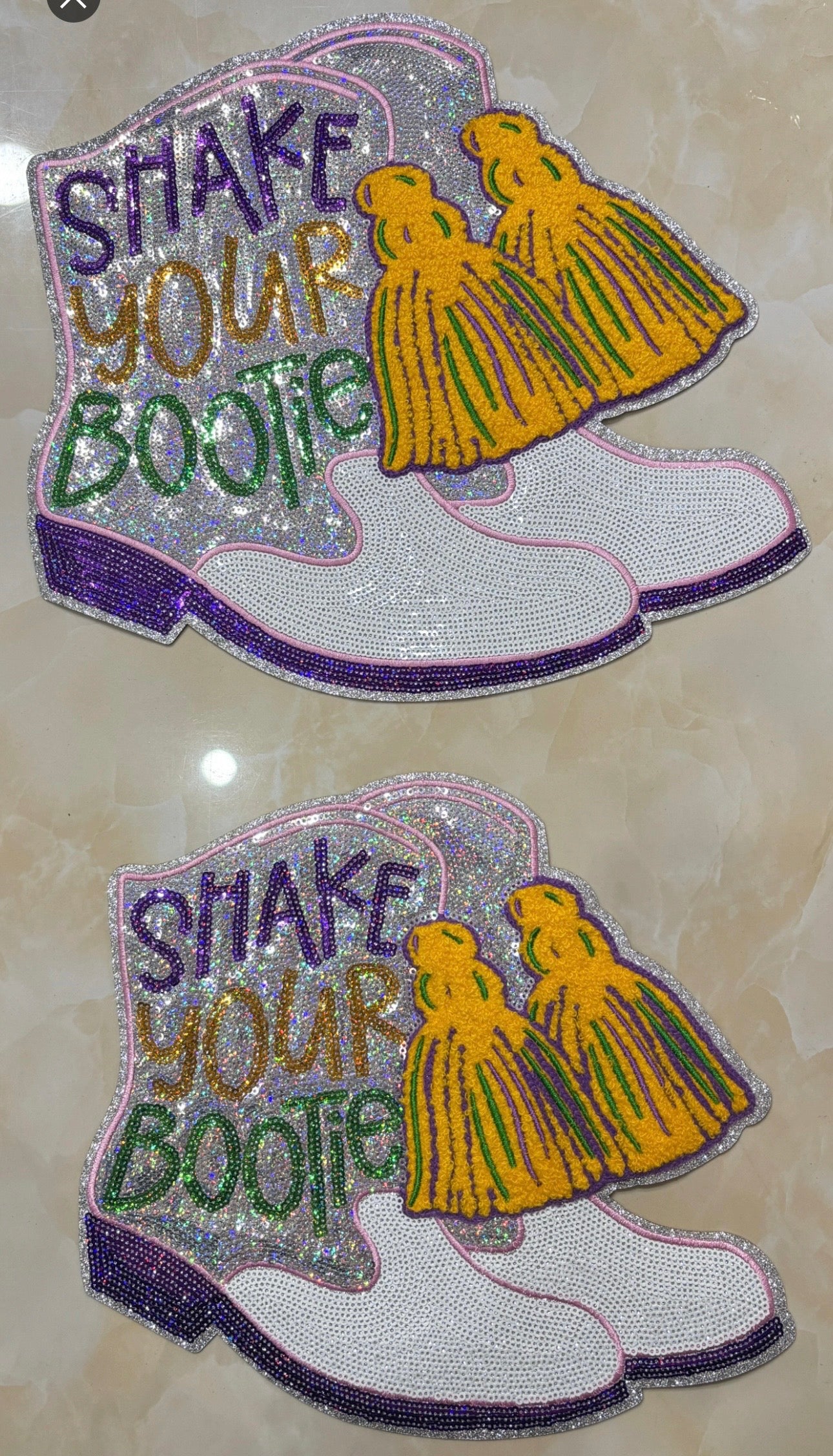 Shake your Bootie Patch (sequin bottom) FITS Youth sizes  thru Adult sizes