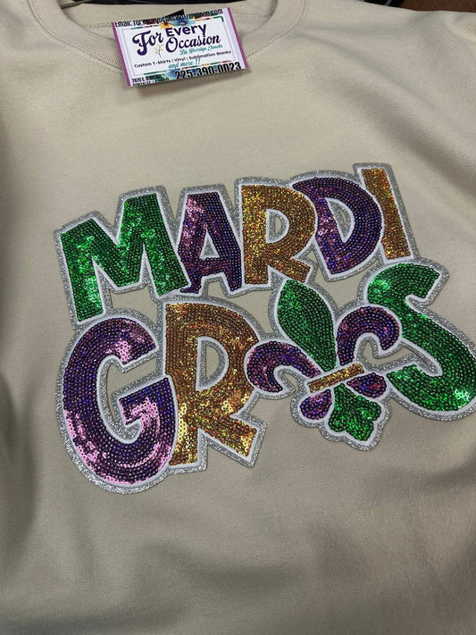 Mardi Gras Sequin Patch