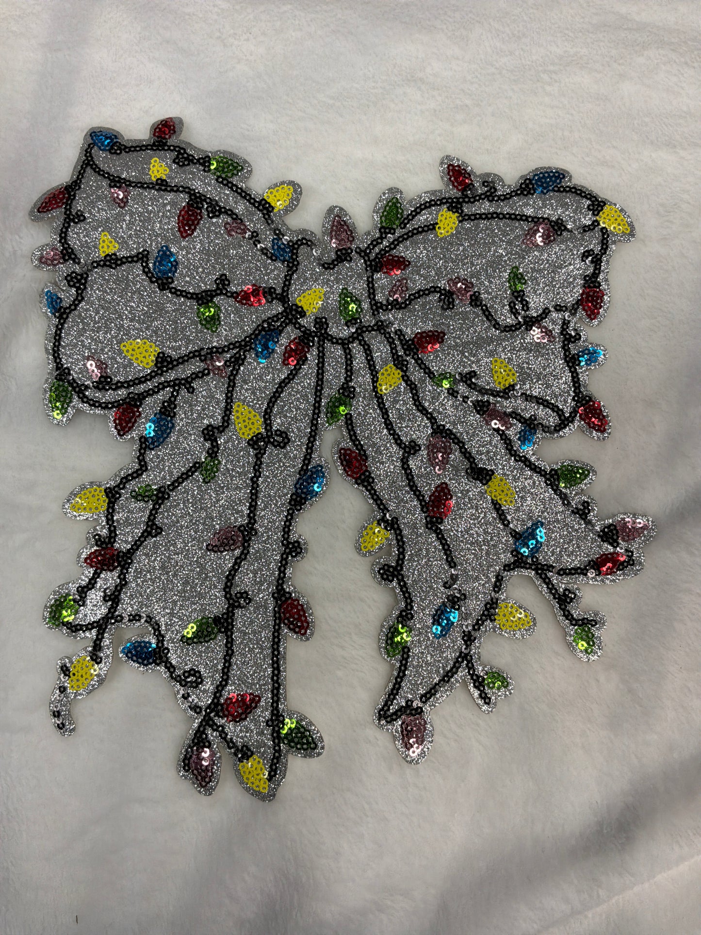 Silver Christmas Tree Bow