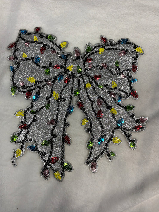 Silver Christmas Tree Bow