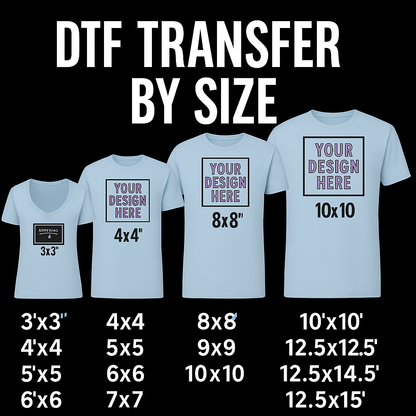 DTF Transfer By Size