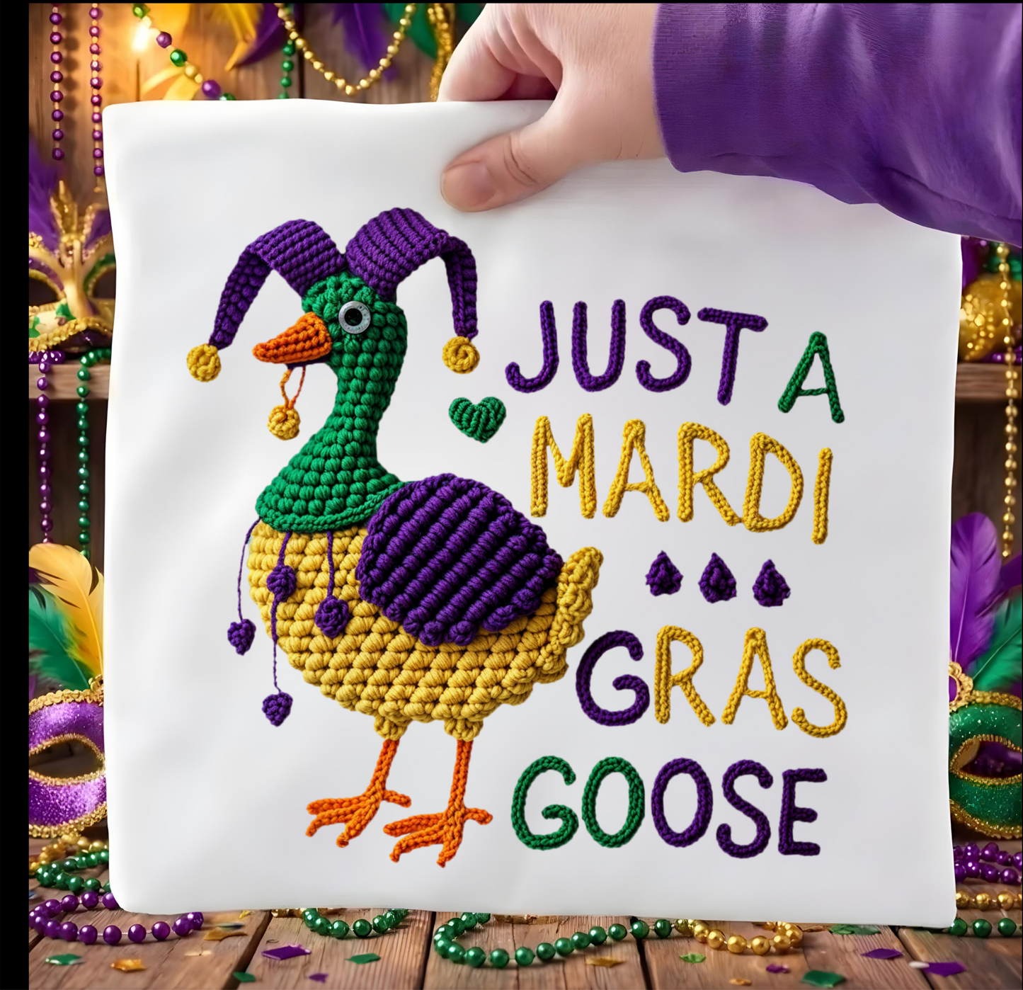 Mardi Gras Goose DTF shirt