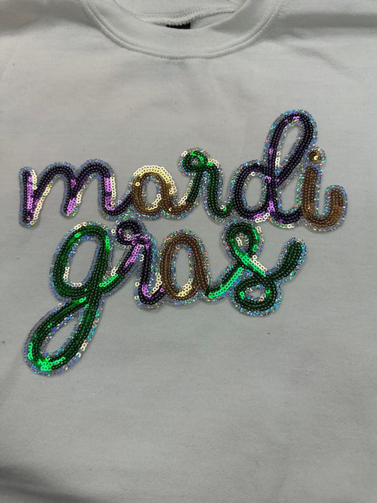 Mardi Gras Sequin Patch (DOES NOT FIT XLARGE & UP)