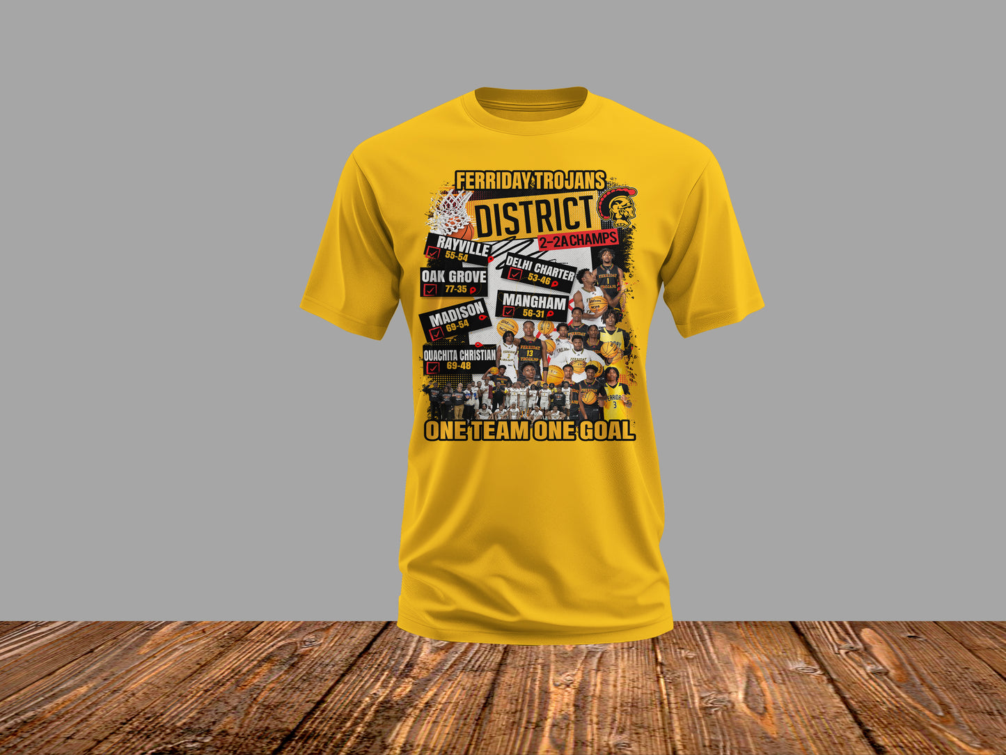 Ferriday Basketball District Champs Shirt  Infant-Toddler-Youth-Adults Short Sleeve