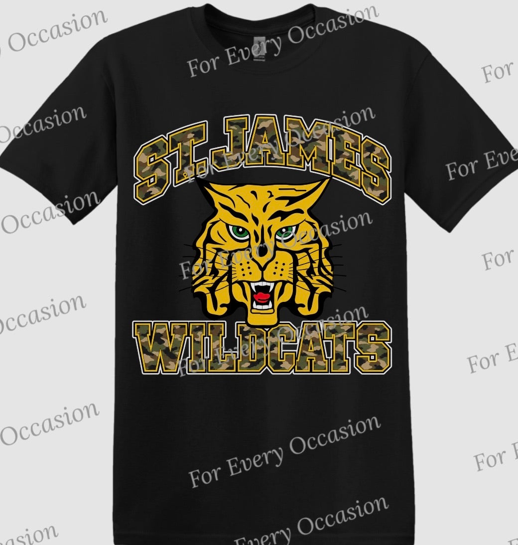 St. James Wilcats Camo design
