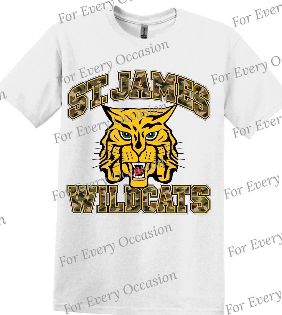 St. James Wilcats Camo design