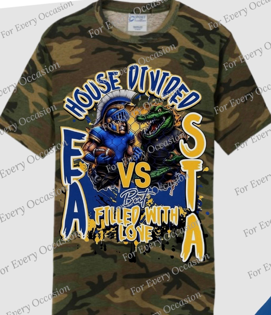 House Divided Camo Shirts (EA & St. Amant)