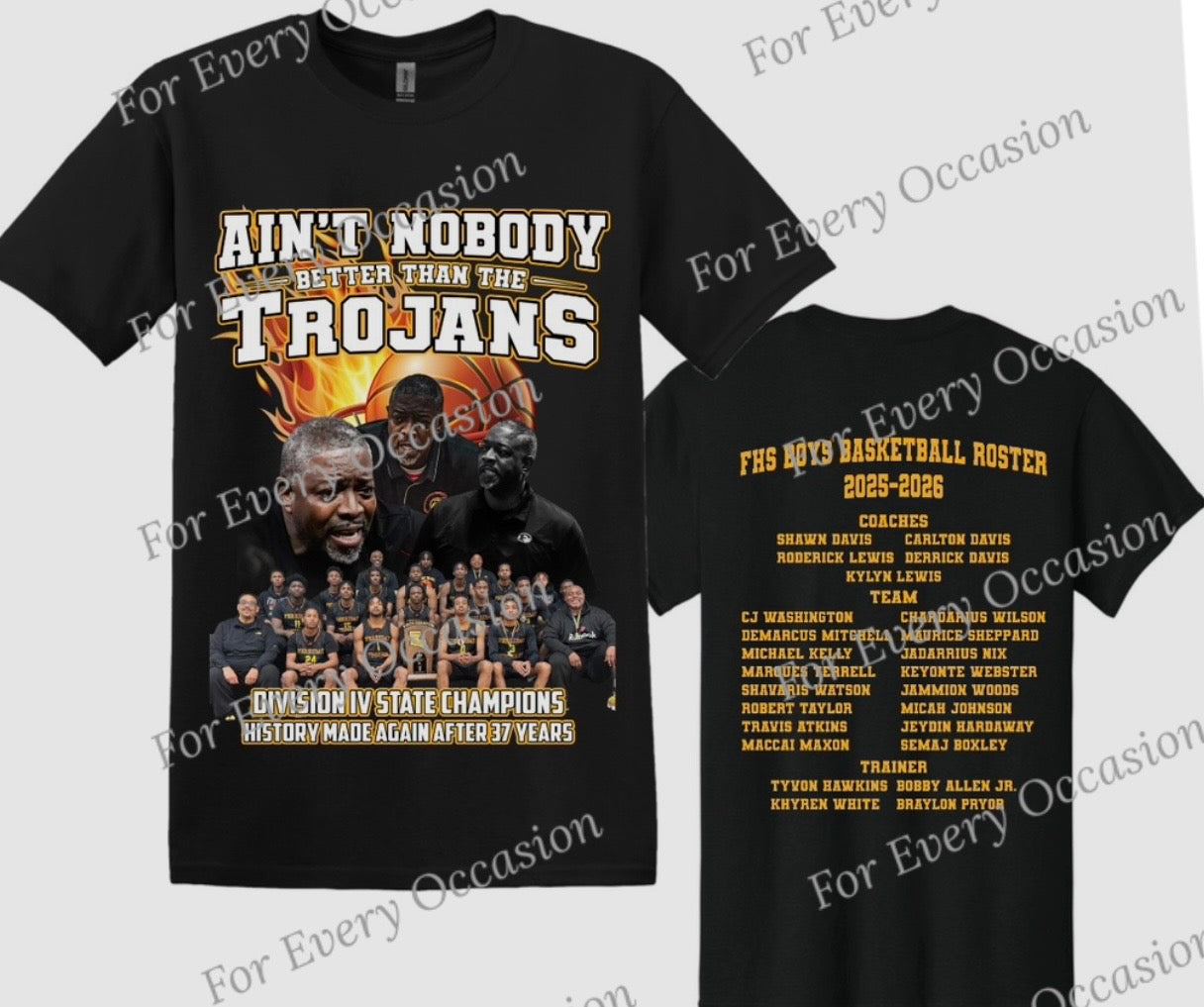 Ferriday Championship Shirts- (FRONT & BACK)