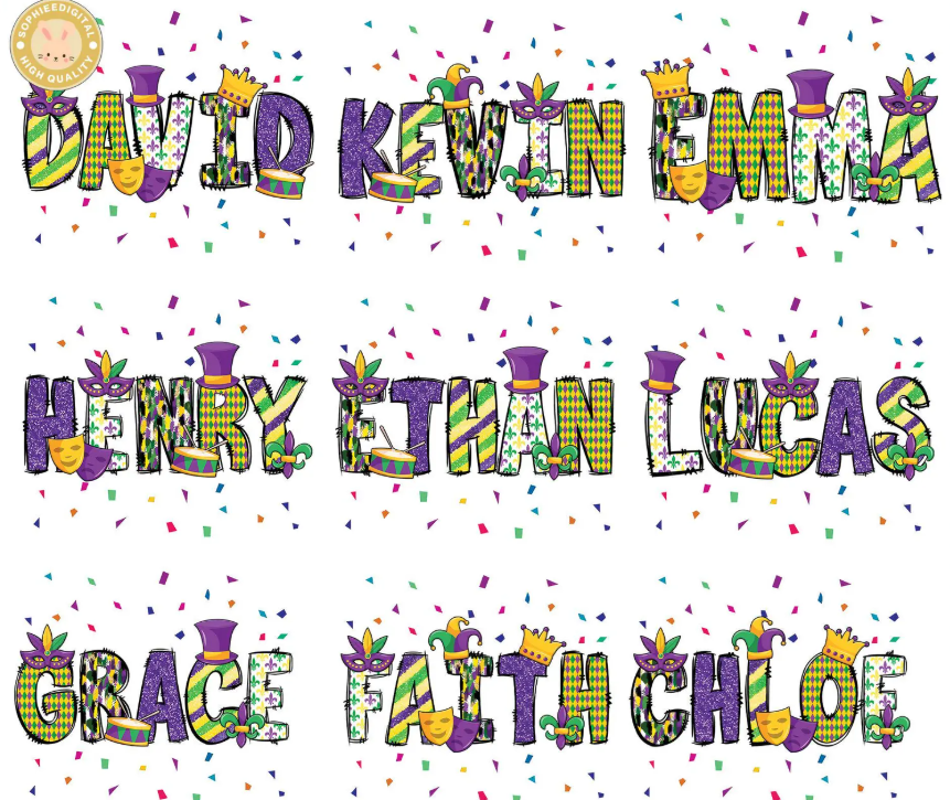 Custom Mardi Gras Name